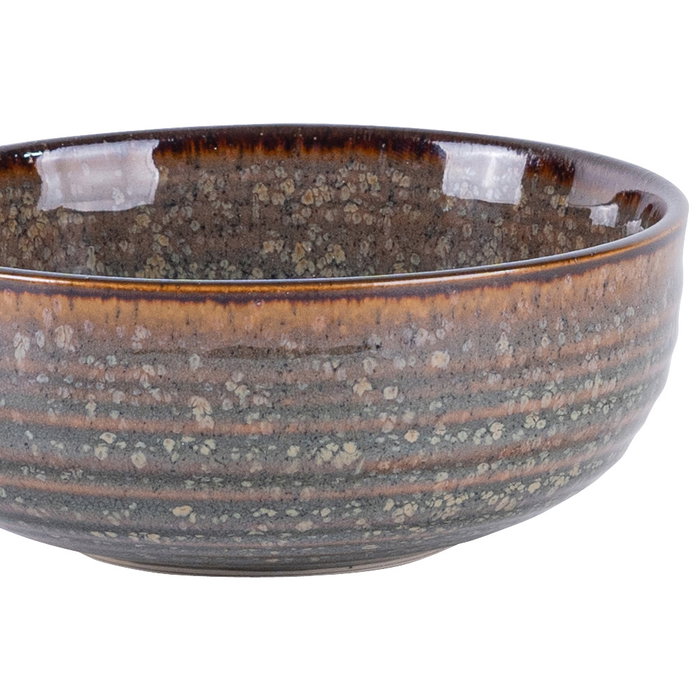 Avet Bol Gris Antique 400 Ml Diámetro 14.5 Cm Esmaltado Reactivo Acabado Brillante (6 Unidades)